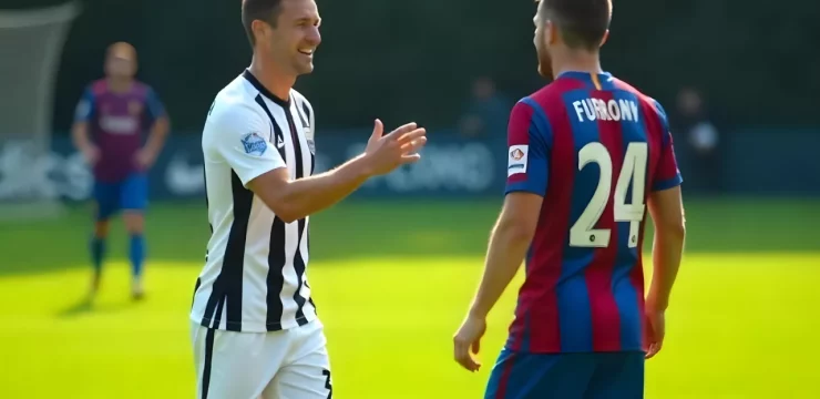 Oyun başlamazdan əvvəl futbol butslarının və topun yaxın planı